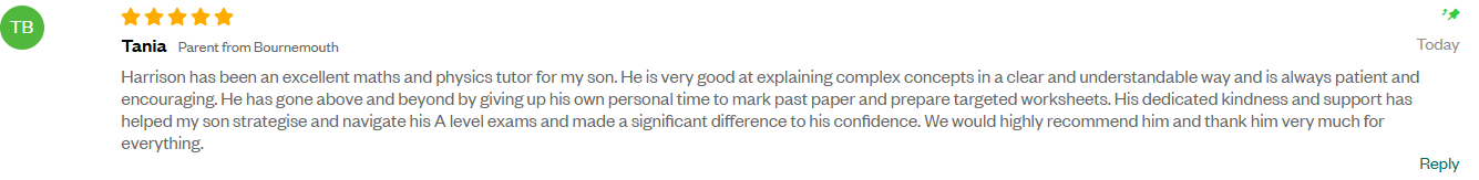 Review from Tania, parent from Bournemouth